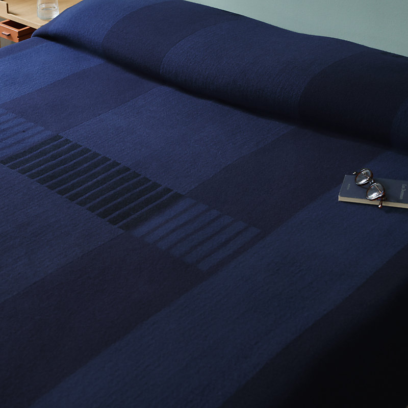H Tape bed cover - Brown | Hermès USA